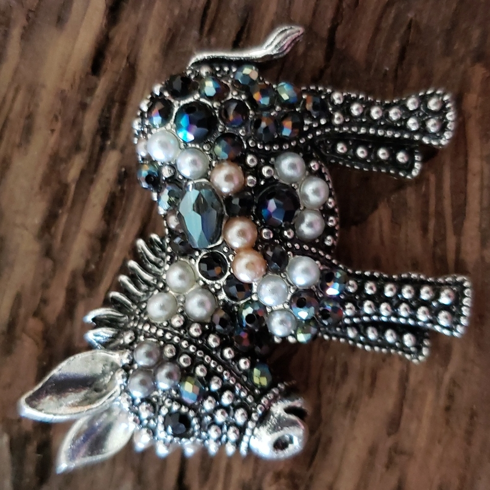 Donkey Brooch. Donkey Pin. Burro